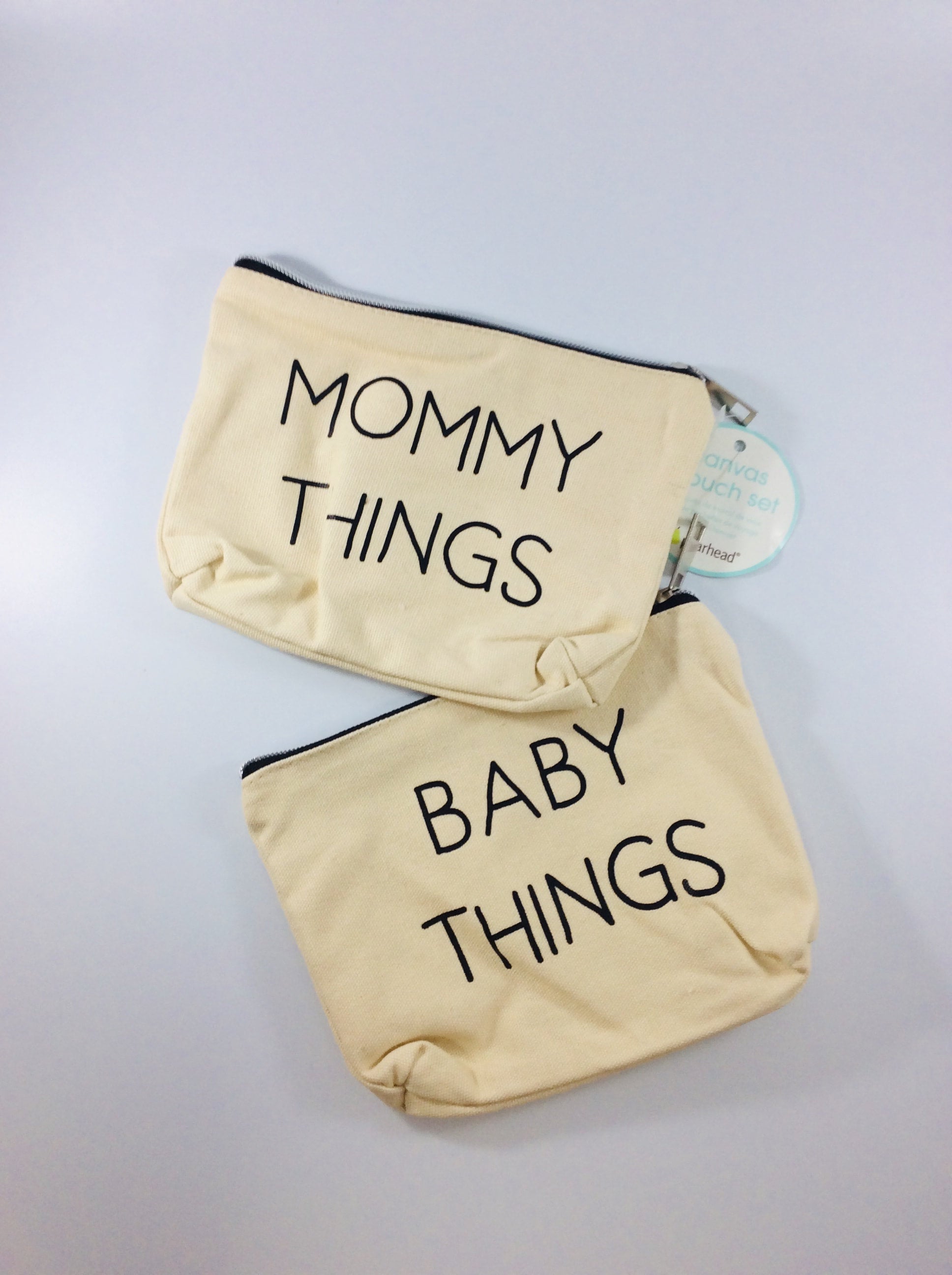 Mommy Things And Baby Things Canvas Pouch Set | Party Worx