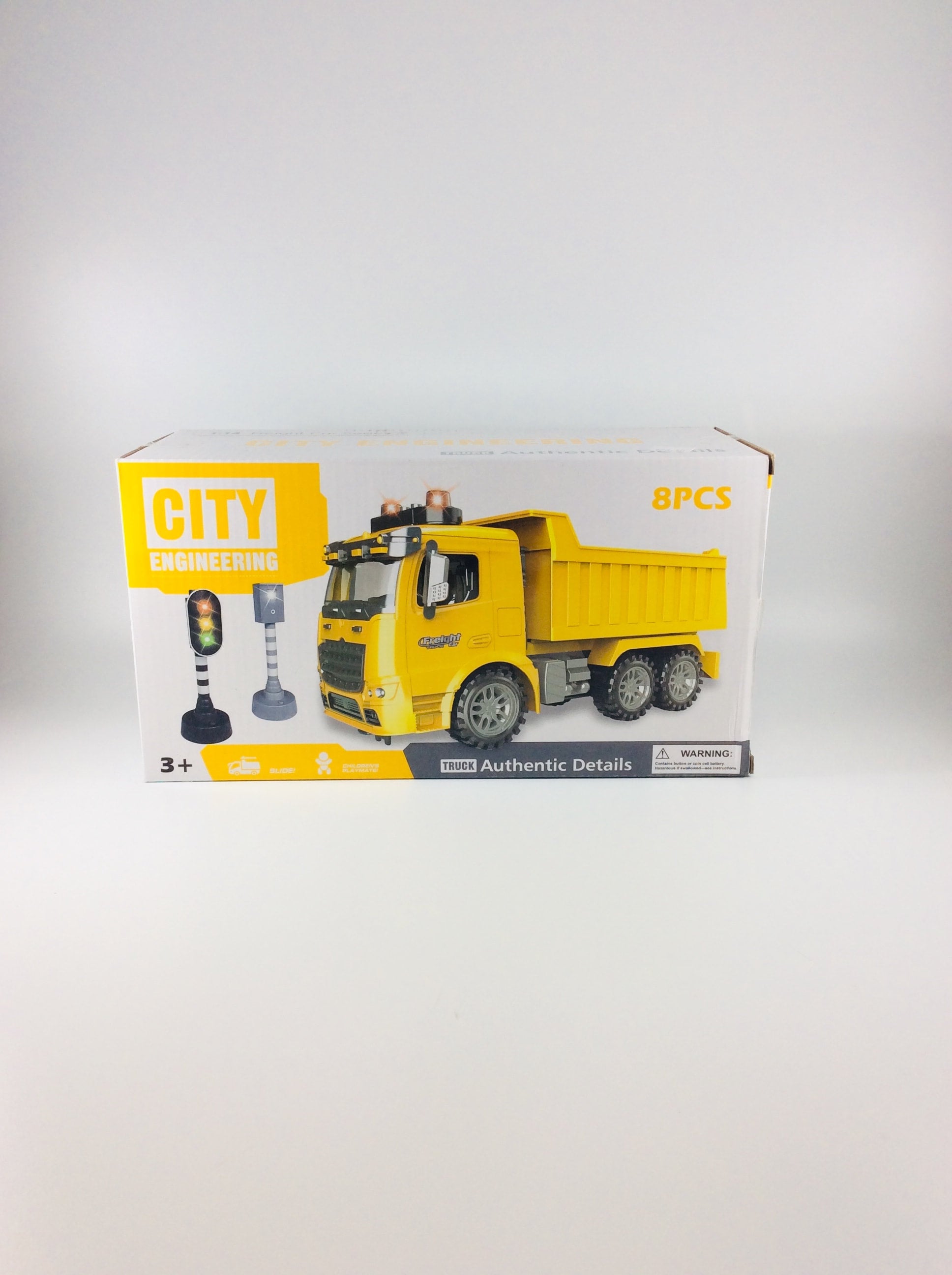 Dump Truck Toy Truck With Street Signs 8pcs Party Worx